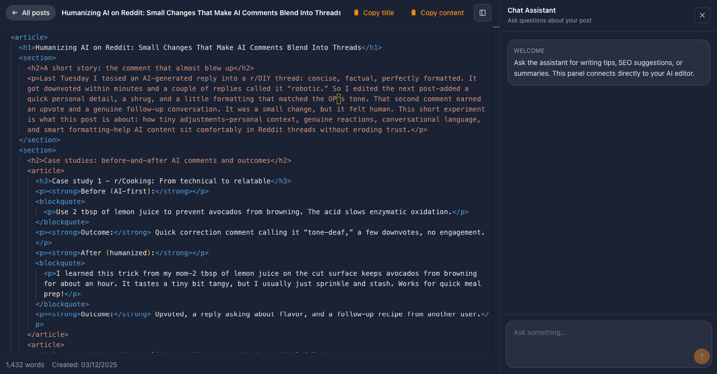 MoarPost - AI Content Platform - Screenshot 1